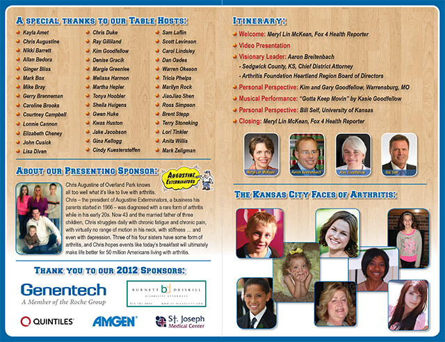 "Breakfast with Bill Self" program for the Arthritis Foundation