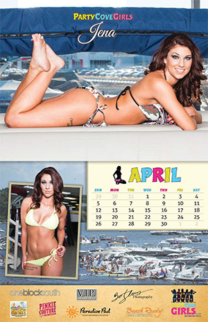 Party Cove Girls 2015 Calendar - April