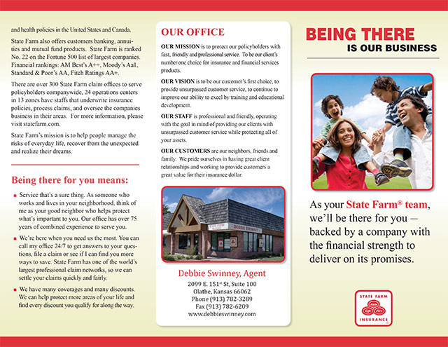 State Farm Insurance Tri-fold Brochure