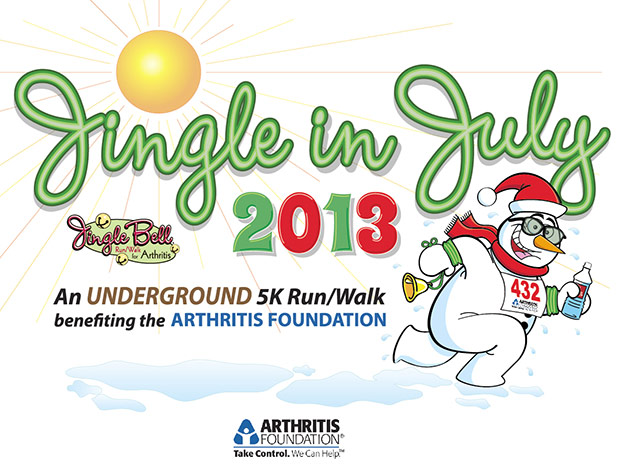 Jingle in July Run T-shirt Design - Arthritis Foundation
