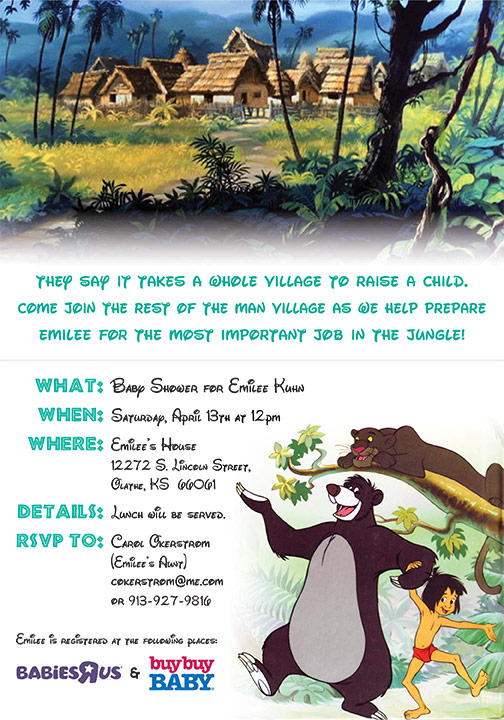 Baby Shower Invitation - The Jungle Book