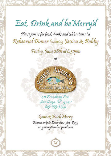 Front















Back









Rehearsal Dinner Invitation

