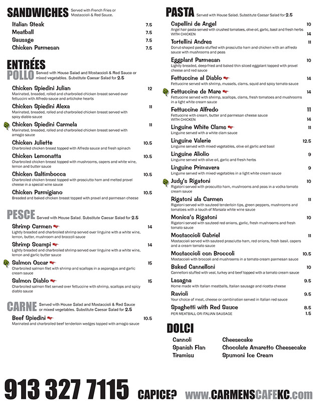 Cafe Carry Out Menu Design