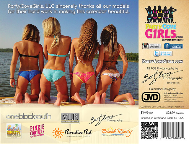 Party Cove Girls 2015 Pinup Clanedar