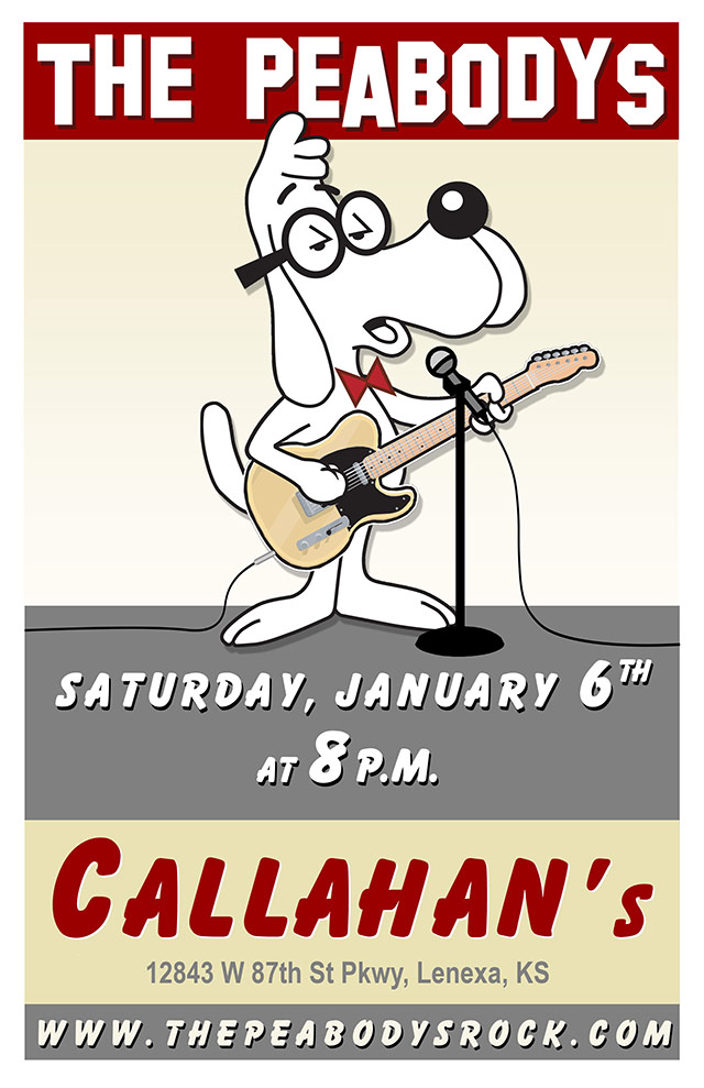 Series of Peabodys' Band Gig Posters