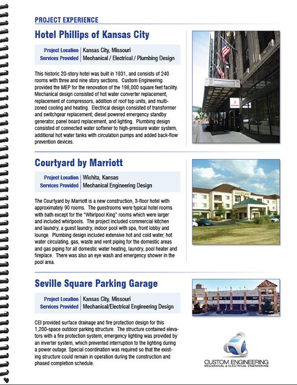 Statement of Qualifications (SOQ) for Mechanical & Electrical Engineering Firm