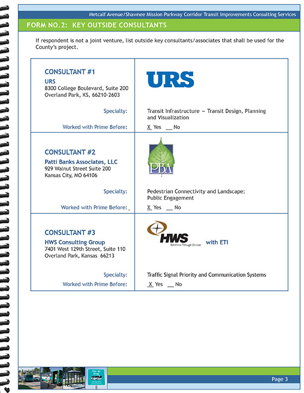 Proposal for Transit Improvement Consulting Contract