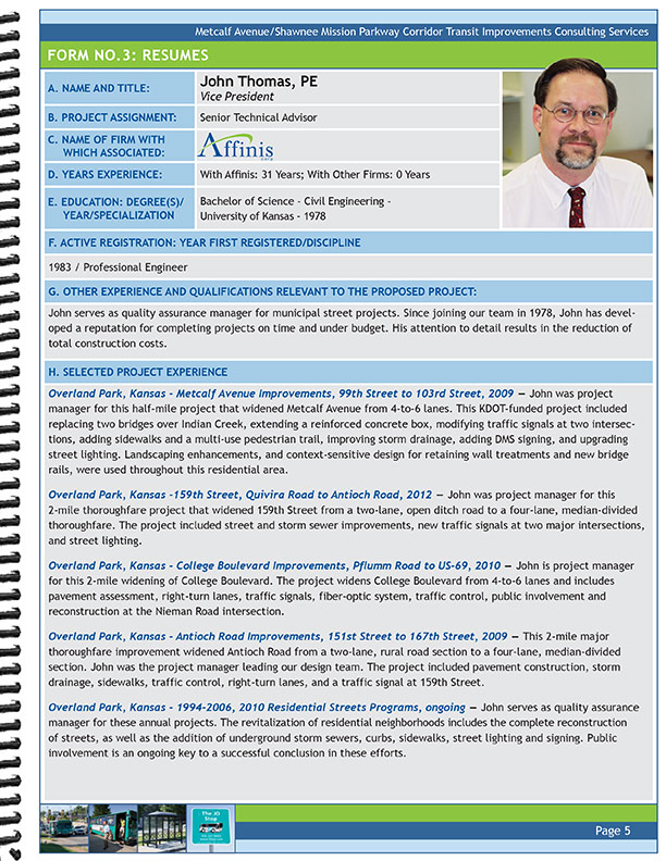 Proposal for Transit Improvement Consulting Contract