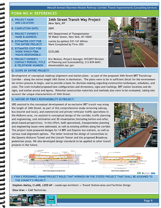 Proposal for Transit Improvement Consulting Contract