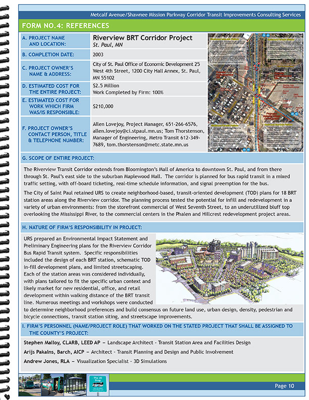 Proposal for Transit Improvement Consulting Contract