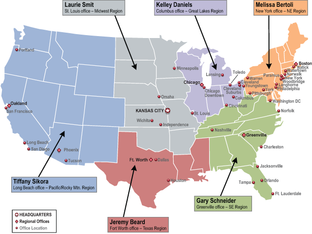 Office Locations Map Illustration