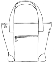 Zipper Tote Illustration