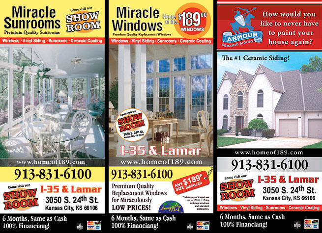 Windows, Sunrooms & Ceramic Siding Banner and Pull-up Displays













