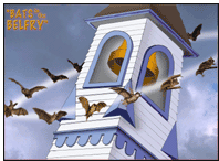 Bats in the Belfry Cliché Illustration